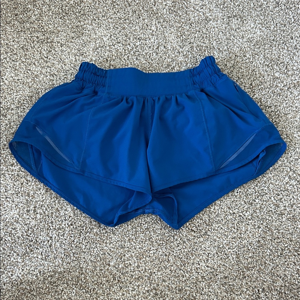 Blue lululemon low rise 2.5” shorts